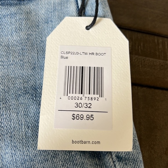 CLEO + WOLF SOUTH COAST HIGH-RISE LIGHT WASH STRETCH BOOTCUT JEANS - Picture 11 of 11